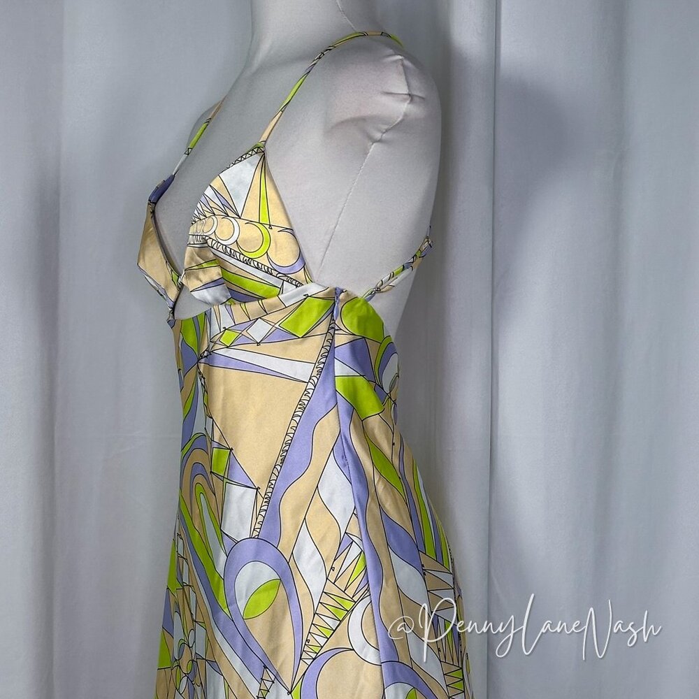 Zara Cutout Satin Effect Multicolored Mini Dress - Picture 9 of 13